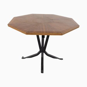 Table d'Appoint en Fer et Bois par Ignazio Gardella, Italie