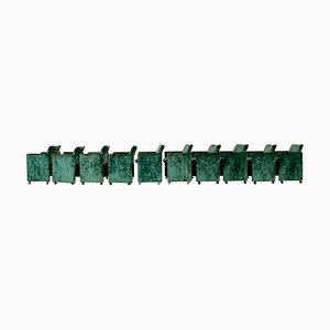 Green Mod. Montebello Chairs by Kazuhide Takahama for Gavina, 1980s, Set of 10
