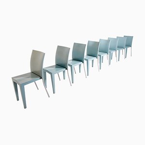 Light Blue Propylene Chairs by Philippe Starck for Kartell, 1990s, Set of 8