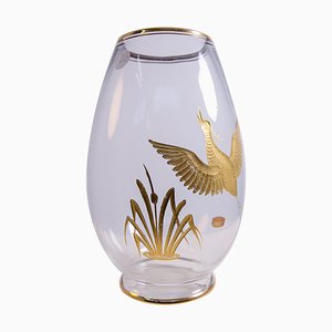 Vase aus Murano Glas und Gold von Ferro Brothers für Finzi, 1950er