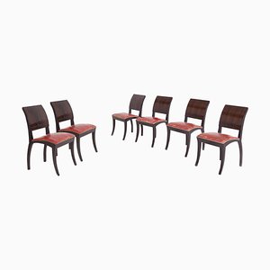 Art Deco French Chairs, Set of 6