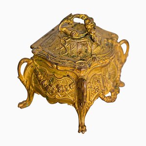 Boîte à Bijoux avec Rembourrage en Satin de Soie, France, 1800s
