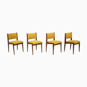 Yellow Chair by Gianfranco Frattini for Bottega Ghianda, 1960s, Set of 4