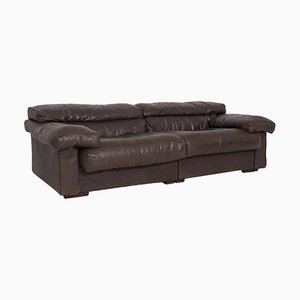 Italienisches Erasmo Sofa aus schwarzem Leder von Tobia Scarpa für B&B Italia