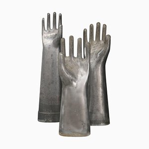 Mid-Century Hand Mould in Aluminium Casting by Richard Ginori, 1950, Set of 3