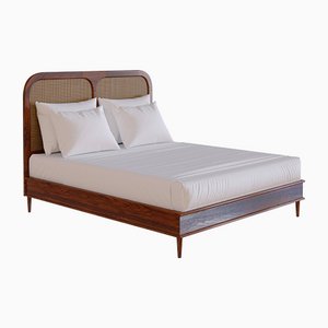 Sanders Bed in Cognac - Euro Double by Lind + Almond