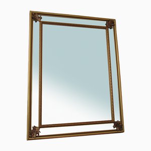 Spiegel mit Holz und vergoldetem Stuck