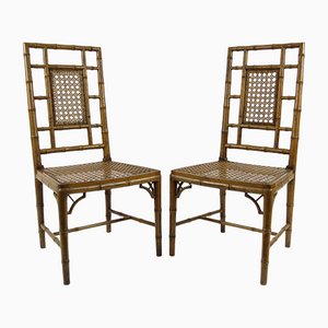 Chaises de Salle à Manger en Faux Bambou, 1970s, Set de 2