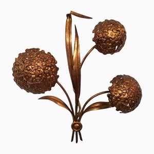 Floral Wall Lights in the Style of Tommaso Barbi, 1960s, Set of 2