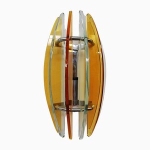 Colored Glass Wall Lights from Veca, Set of 2