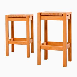 Set of Wood Hongisto Stools by Ilmari Tapiovaara for Laukaan Puu, Finland, 1960s