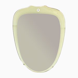 Shield-Shaped Mirror with Retro Painted Glass, 1950s
