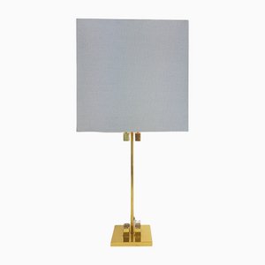 Vintage Acrylic Glass Table Lamp in Brass & Acrylic Glass, 1970
