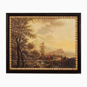 Bucolic Landscape, 20th-Century, Oil on Canvas, Framed