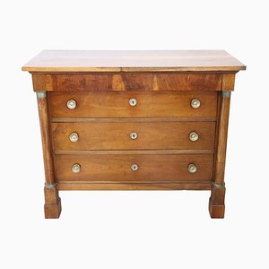 Antique Solid Walnut Chest of Drawers, 1800s