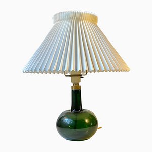 Vintage Green Glass Table Lamp by Michael Bang for Holmegaard, 1970s