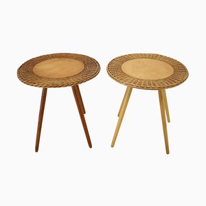 Czech Wooden Side Tables by Uluv, 1970s, Set of 2