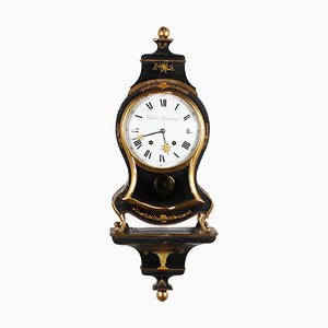 Robert & Courvoisier Clock in Ebonized Wood, Switzerland