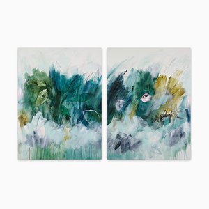 Julie Breton, Subtropical, 2019, Técnica mixta sobre lienzo