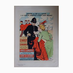 Les Maîtres de l'Affiche, Railways of the South of England Advertisement, Original Lithograph, 1896-1900