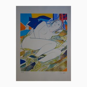 Jean-Baptiste Valadie, The Blue Eyes, Litografía original