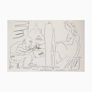 Pablo Picasso, Le Peintre et son Modèle, 1962, Lithographie Originale