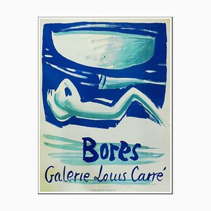 Affiche Lithographique d'Origine de Francisco Bores, Galerie de Borès Louis Carré, 1956