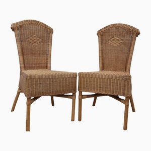 Rattan Wicker Dining Chairs, Set of 2