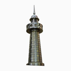 Vintage Leuchtturm Modell Lampe Aluminium Beacon 3D Modell