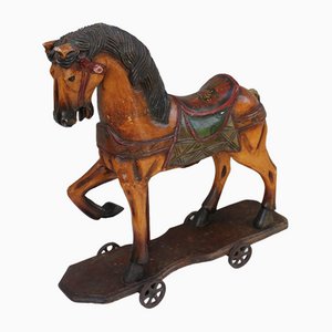 Ride on Horse Wooden Toy on Wheels