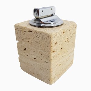 Travertine Table Lighter from Fratelli Manelli, Italy, 1970s