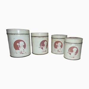 Art Deco Spice Containers, Set of 4
