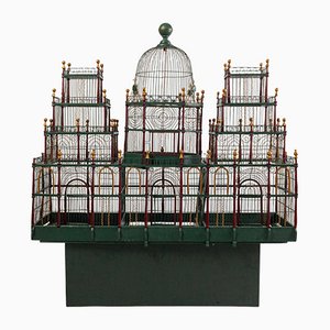 Wood and Metal Birdcage, 19th-Century