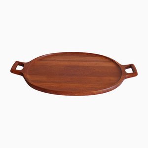 Vassoio grande in teak di Jens Quistgaard per Dansk Designs