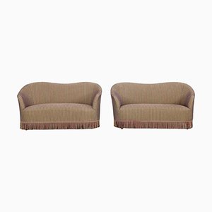 Set of Fede Cheti Fabric Sofas, Italy, 1940s