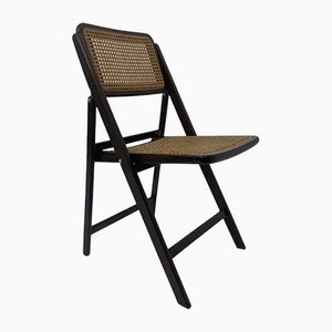 Ebonized Gilles Cane Folding Chair, 1960s