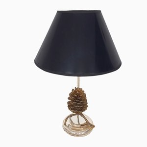Lampada da tavolo Hollywood Regency a forma di pigna, Francia, anni '70
