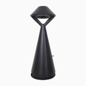 Minimalistic Design Black Ceramic Table Light, 1980s
