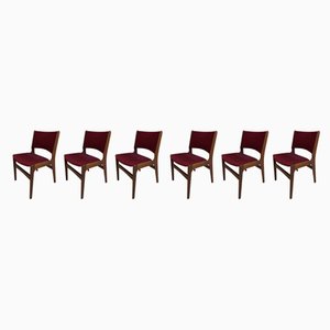 Danish Afromosia Dining Chairs by Erik Buch, Set of 6