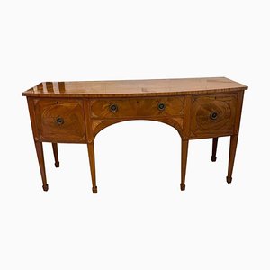 18th Century George III Mahogany Inlaid Bow Fronted Sideboard