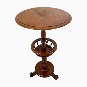 Lámpara de mesa victoriana antigua de caoba