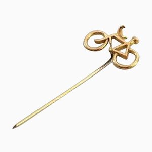 Gilded Brass Bicycle Pin Needle by Georg Jensen