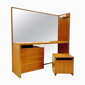 Mid-Century Wooden Dressing Table, Italy, 1950s