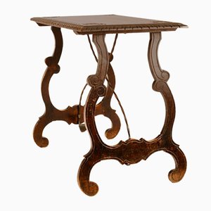 Early 19th Century Baroque Side Table with Lyre Leg