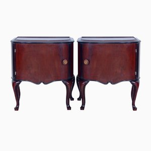 Late Art Deco Bedside Tables, 1940s, Set of 2