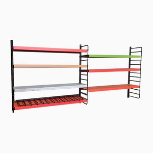 Colored Metal Wall Rack in the Style of Tomado, 1960s