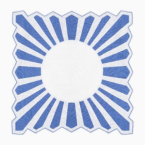 Mantel individual GERNIKA Palace de lino azul de Los Encajeros