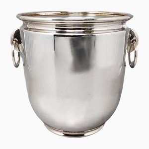Ice Bucket with Plate in Silver-Plated from Zanetta, Italy
