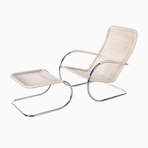 Relax Chair with Ottoman by Anton Lorenz for Tecta, Germany, Set of 2