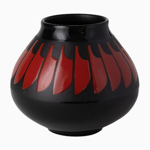 Vase mit Federdekoration von Alvino Bagni für Nuove Forme SRL